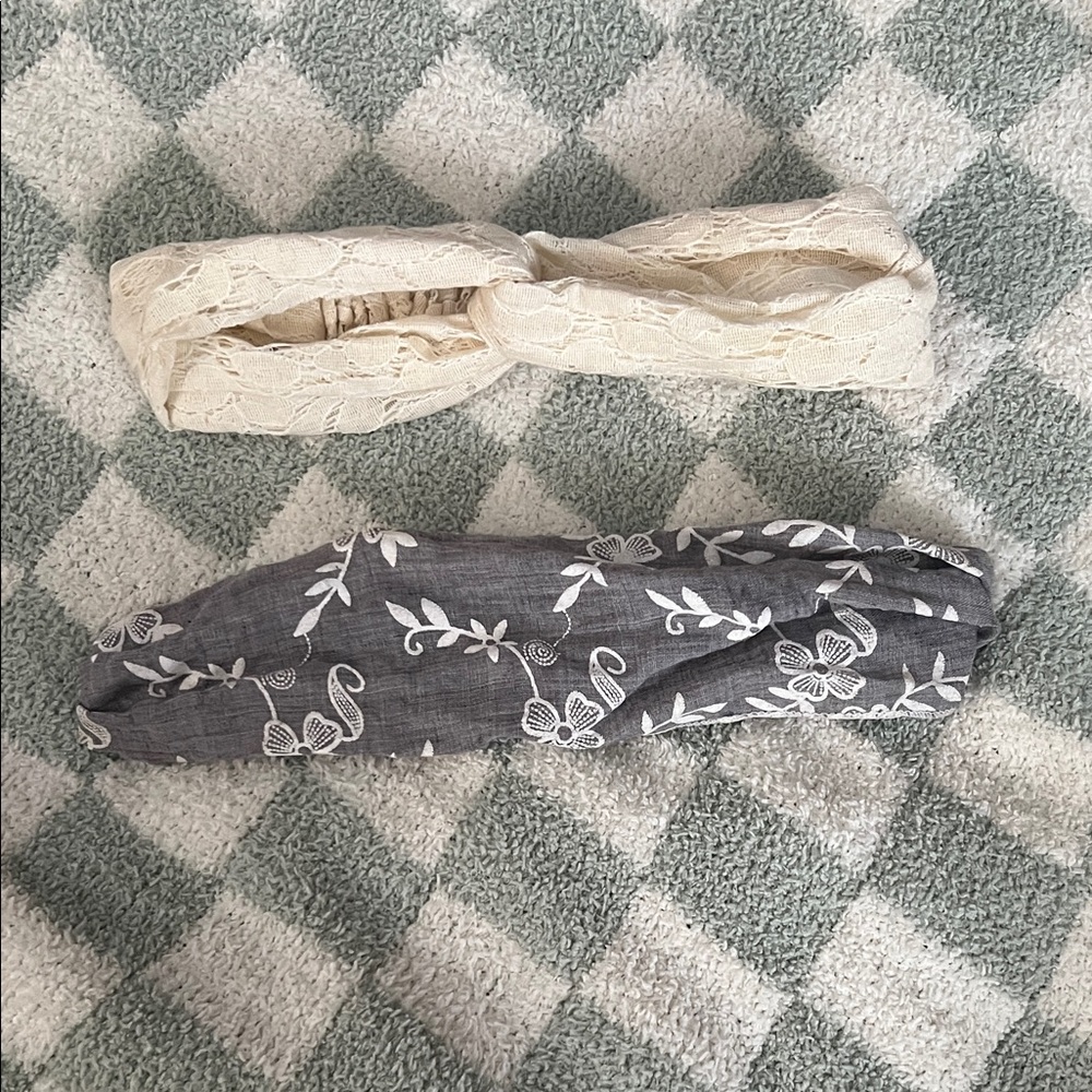 NWOT Lace and Floral Headbands Set